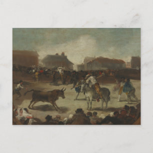 Francisco Goya - Stierkampf in einem Dorf Postkarte