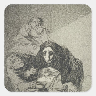 Francisco Jose de Goya y Lucientes   Die Schande Quadratischer Aufkleber