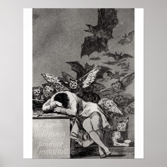 Francisco Jose de Goya y Lucientes | Schlaf von Poster (Vorne)
