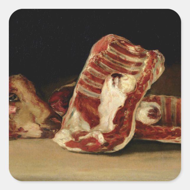 Francisco Jose de Goya y Lucientes | Stillleben Quadratischer Aufkleber (Vorderseite)