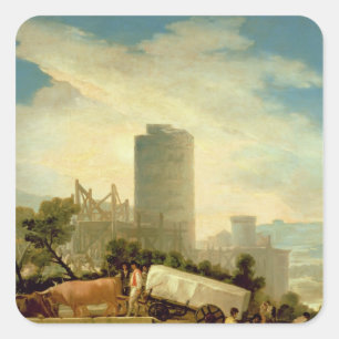 Francisco Jose de Goya y Lucientes Verkehr Quadratischer Aufkleber