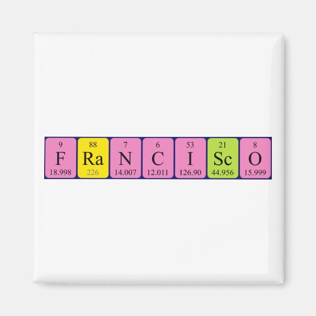 Francisco Periodenmagnetmagnet Magnet (Vorne)