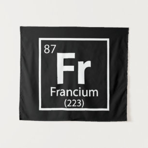 Francium - Französische Wissenschaft Periodic Tabl Wandteppich