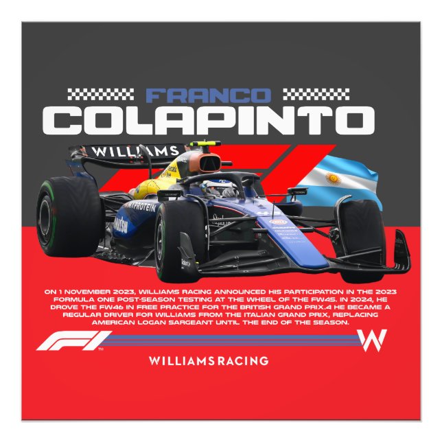 Franco colapinto fotodruck (Vorne)