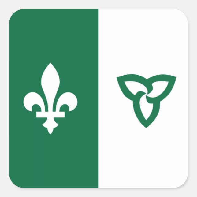 Franco-Ontarian Quadratischer Aufkleber (Vorderseite)