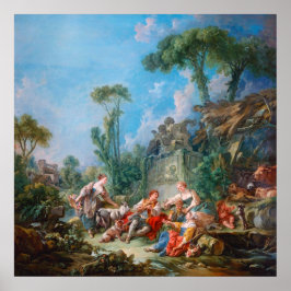 Francois Boucher Hirte Idylle Rokoko Landschaft Poster