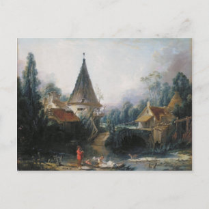 Francois Boucher - Landschaft in der Nähe von Beau Postkarte