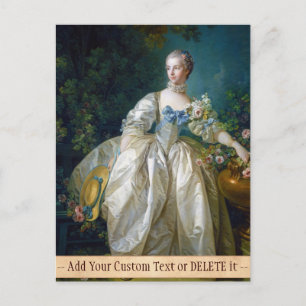 FRANCOIS BOUCHER - Portrait Art MADAME BERGERET Postkarte