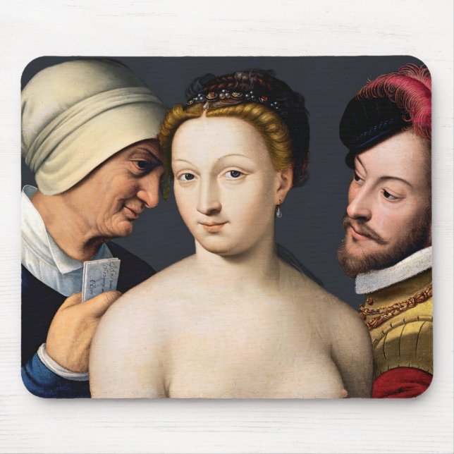 Francois Clouet - Der Liebe-Brief Mousepad (Vorne)