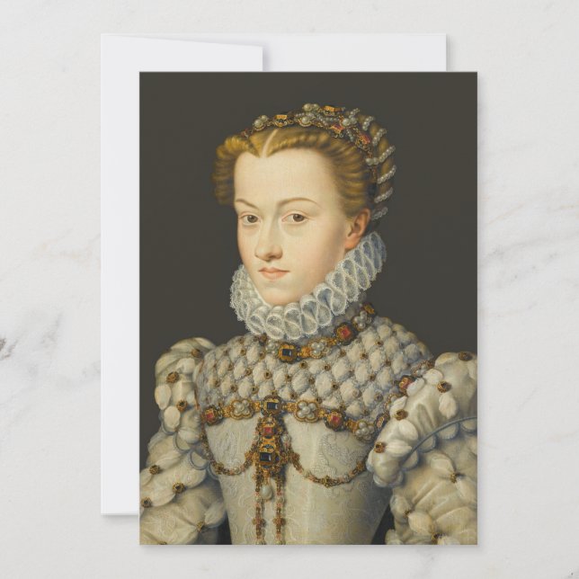 Francois Clouet - Elisabeth von Österreich Dankeskarte (Vorderseite)