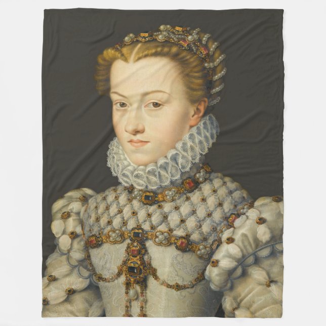 Francois Clouet - Elisabeth von Österreich Fleecedecke (Vorderseite)