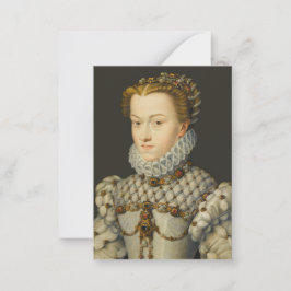 Francois Clouet - Elisabeth von Österreich Mitteilungskarte