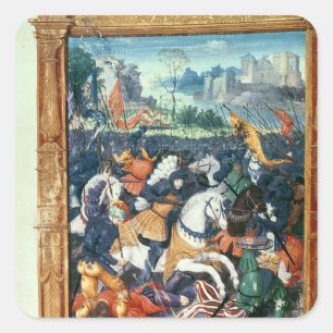 Francois I am Kampf von Marignano Quadratischer Aufkleber