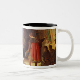Francois I mit Leonardo da Vinci Zweifarbige Tasse