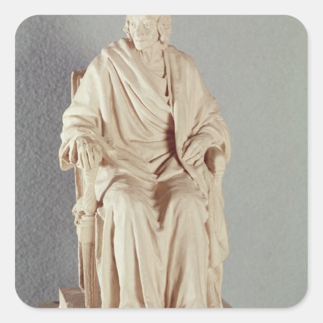 Francois Marie Arouet Voltaire 1778 Quadratischer Aufkleber (Vorderseite)