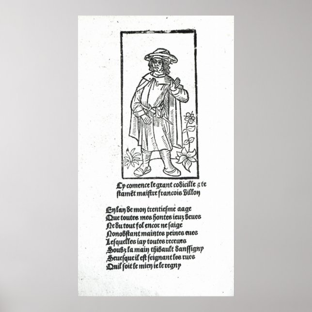 Francois Villon von "Oeuvres" Poster (Vorne)
