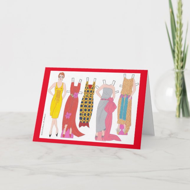 Francoise, Art-Déco-Dame von France Paper Doll Karte (Vorderseite)