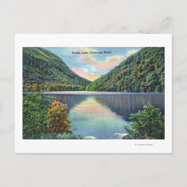Franconia Notch Ansicht des Profilsees Postkarte (Vorderseite)