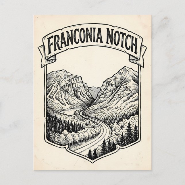 Franconia Notch Postkarte (Vorderseite)