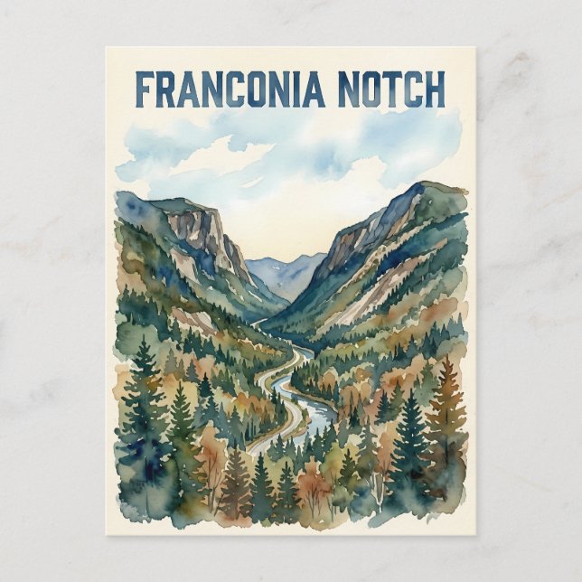 Franconia Notch Postkarte (Vorderseite)