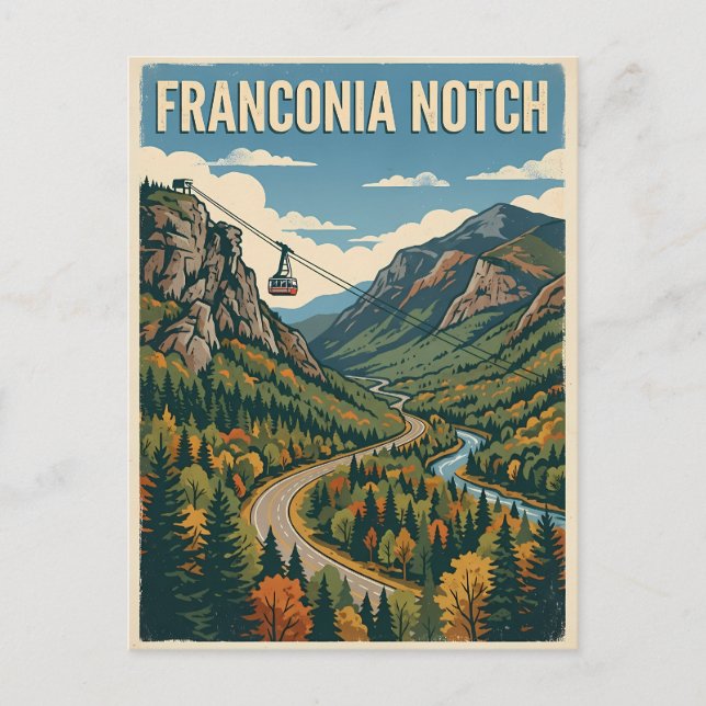 Franconia Notch Postkarte (Vorderseite)
