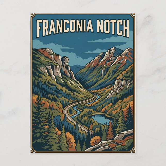 Franconia Notch Postkarte (Vorderseite)