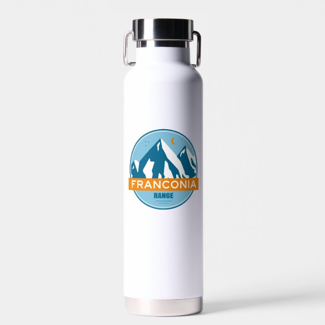 Franconia Range New Hampshire Stars Moon Trinkflasche (Vorne)