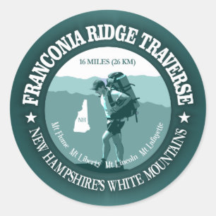 Franconia Ridge Traverse Runder Aufkleber