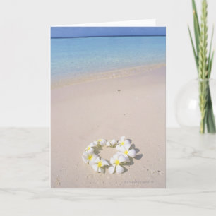 Frangipani auf dem Strand Karte