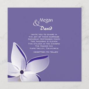 Frangipani Blume Hochzeit Einladung