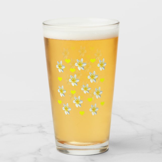Frangipani-Blume und Lieben, Glas (Vorne (Gefüllt))