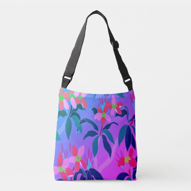 Frangipani-Crossbody-Bag Tragetaschen Mit Langen Trägern (Vorderseite)