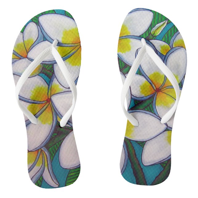 Frangipani Erwachsene Slim Straps, Frauen 5/6 Mens Flip Flops (Fußbett)
