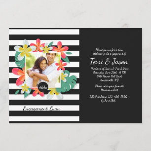 Frangipani Fleurs Photo Invitation