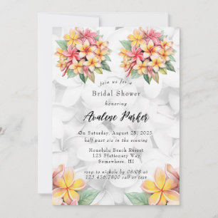 Frangipani Floral Hawaiian Brautparty Einladung