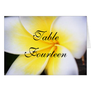 Frangipani - Hochzeitkarten für Tischnummer