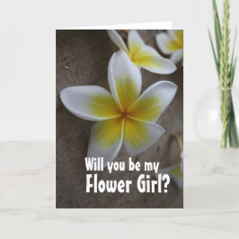 Frangipani-Hochzeits-Blumen-Mädchen-Antrag-Karten Einladung