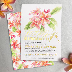 Frangipani-Kunst für Brautparty mit Blüten und Pro Folieneinladung