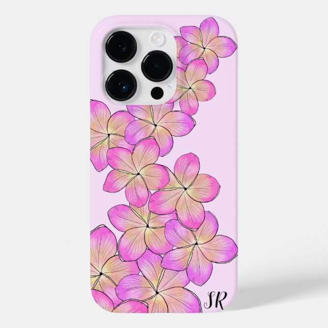 Frangipani Personalisiert Case-Mate iPhone 14 Pro Hülle (Rückseite)