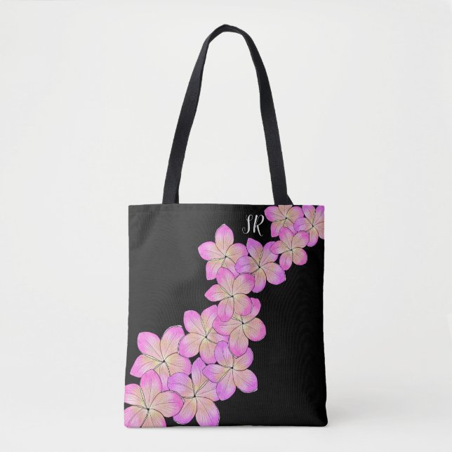 Frangipani Personalisiert Tasche (Vorderseite)