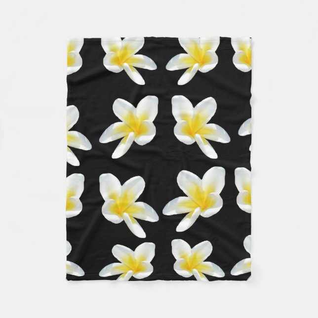 Frangipani Sensation, kleines Fleece Blanket. (Vorderseite)