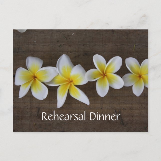 Frangipani Wedding Probe Einladungen (Vorderseite)