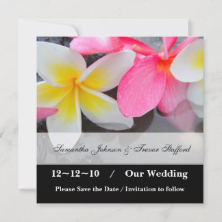 Frangipani Wedding Save the Date Ankündigungen