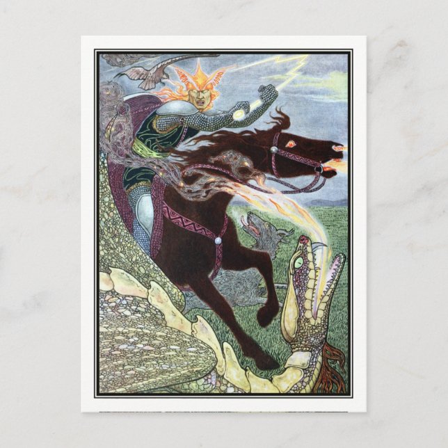 Frank C. Papé Pape - Falcon the Hunter Postkarte (Vorderseite)