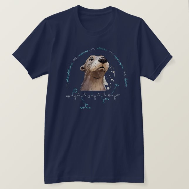FRANK Peptid, Otter 3 mit benutzerdefiniertem Text T-Shirt (Design vorne)