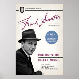 Frank Sinatra Jazzplakat - Live im Royal Festival Poster