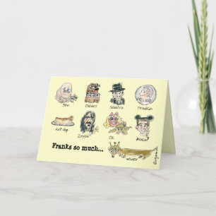 Frank so vielen Dank Ihnen Funny Cartoon Card Dankeskarte