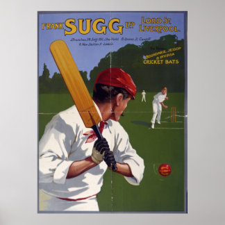 Frank Sugg Cricket Fledermäuse, 1906 Poster