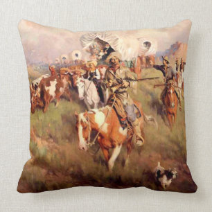 Frank Tenney Johnson Western Art "Ever Westward" Kissen