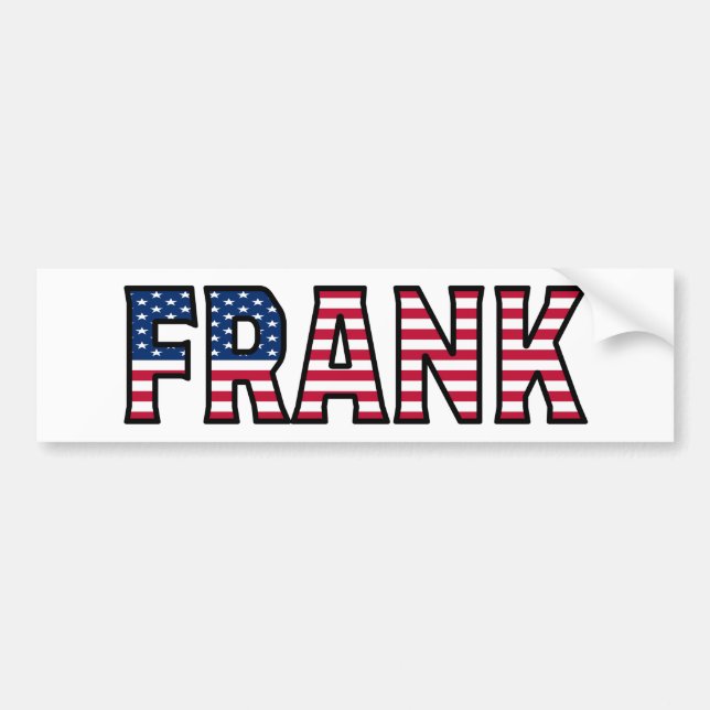 Frank Vorname USA Aufkleber-Aufkleber-Auto Autoaufkleber (Vorne)